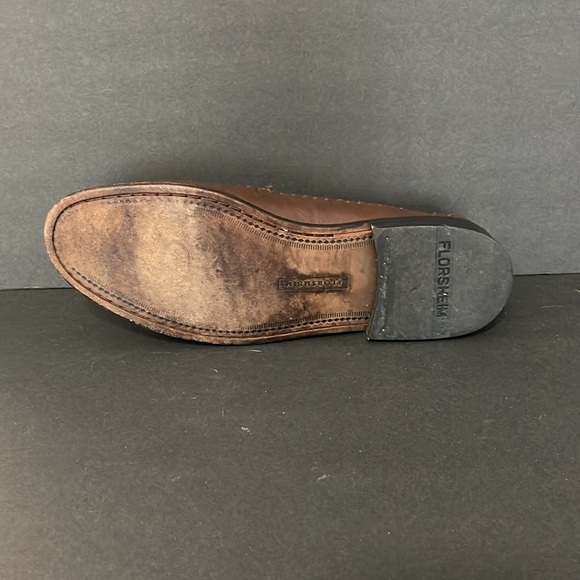 FLORSHEIM PISA MEN’S COGNAC CROC PRINT LEATHER LOFERS 10.5 - Picture 12 of 13